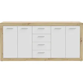 Forte Baccio 198 x 92 x 41 cm Artisan Eiche Dekor / Weiß matt