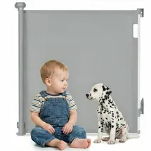 lionelo Treppenschutzgitter Thea 140 cm Grau/Weiß