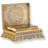 SPICE KIDS Truhe Koran-Box Gold, Luxus-Koran-Box, muslimisches Geschenk, Wohndekoration & Accessoire, islamisches Hochzeitsgeschenk, Koran-Heimgeschenk, islamisches Geschenk, Ramadan