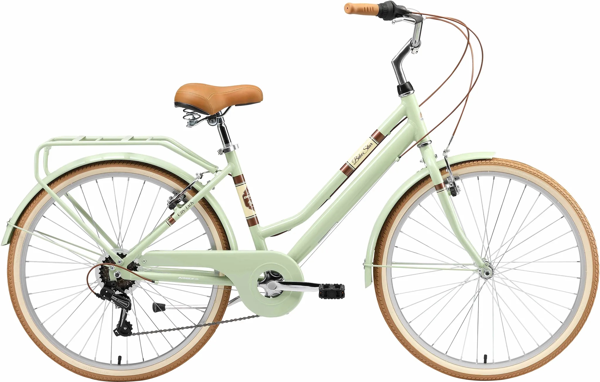 Cityrad BIKESTAR Fahrräder Gr. 41 cm, 26 Zoll (66,04 cm), grün Alle Fahrräder