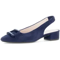 Gabor Slingpumps Blockabstz, Festtagsschuh, Hochzeitsschuh mit elastischem Riemchen blau