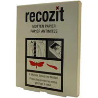Recozit Motten Papier, 2 x 5 Doppelblatt A4, 10 Blätter, weiß, uncoated