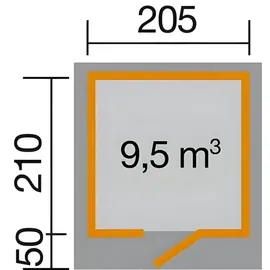 Weka Designhaus wekaLine 172 2,05 x 2,10 m anthrazit