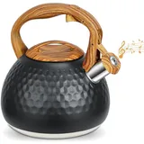 Wasserkessel Edelstahl 3L Induktion Pfeifkessel Teekessel Herd Wasserkocher