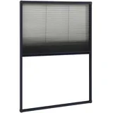 vidaXL Insektenschutz-Plissee für Fenster 80 x 120 cm Anthrazit
