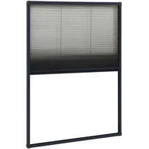 vidaXL Insektenschutz-Plissee für Fenster 80 x 120 cm Anthrazit