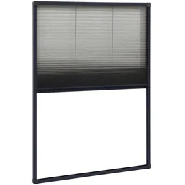 vidaXL Insektenschutz-Plissee für Fenster 80 x 120 cm Anthrazit
