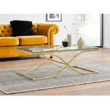 Home Affaire Couchtisch »TOPSELLER!« Glastisch, OTTOs Choice, Maße (B/T/H): (120/70/42), Gestell in Gold-Optik