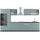 Vicco Küchenzeile R-Line 350 cm Blau-Grau/Anthrazit