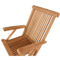 Mr. Deko Teakholz Garten-/Klappsessel - bene living - mit Armlehnen - Andover