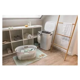 Curver Wäschebox Infinity mit Punktmuster 59l in weiß, Plastik, 35 x 25 x 10 cm