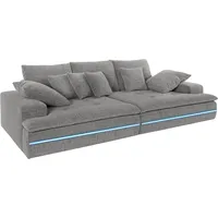 INOSIGN Big-Sofa »Haiti«, II«, RGB-LED Beleuchtung, wahlweise mit Kaltschaum (140kg BelastungSitz) und AquaClean-Stoff, grau