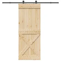 vidaXL Narvik rechts 90 x 210 cm Braun/Schwarz