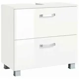 WELLTIME Waschbeckenunterschrank WELLTIME "Ravenna", weiß (weiß, weiß), B:60cm H:59cm T:35cm, Schränke, Waschbeckenunterschrank, Breite 60 cm, mit Soft-Close-Funktion
