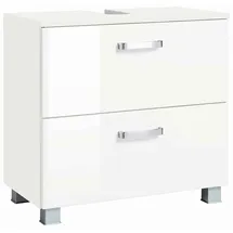 WELLTIME Waschbeckenunterschrank WELLTIME "Ravenna", weiß (weiß, weiß), B:60cm H:59cm T:35cm, Schränke, Waschbeckenunterschrank, Breite 60 cm, mit Soft-Close-Funktion