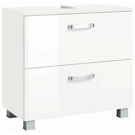 WELLTIME Waschbeckenunterschrank WELLTIME "Ravenna", weiß (weiß, weiß), B:60cm H:59cm T:35cm, Schränke, Waschbeckenunterschrank, Breite 60 cm, mit Soft-Close-Funktion