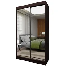 masseno Schwebetürenschrank BELLINA 120 x 216 x 61 cm Wenge/Rot