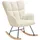 Tectake Schaukelstuhl Torve Bouclé 120 x 0 x 0 cm Beige