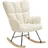 Tectake Schaukelstuhl Torve Bouclé 120 x 0 x 0 cm Beige