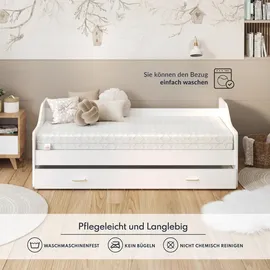 Fdm Matratze 180x200 cm Taschenfederkern Höhe 16 cm H3 Schaumstoffmatratze 7-Liegezonen Öko Tex Allergikergeeignet Bezug Waschbar Abnehmbar