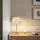 kuop Nachttisch lampe Moderne Tischleuchte E27 Schlaflicht Kinder Nachtlicht Warmweiß Federlampe Künstliche Federn Flauschige Dekolampe für Schlafzimmer Wohnzimmer Room Decor, 30cm x 38cm