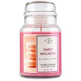 Purple River Duftkerze im Glas Sweet Macaron 623g