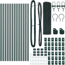vidaXL Zaunpfosten 25 x 0,5 m Grün/Stahl