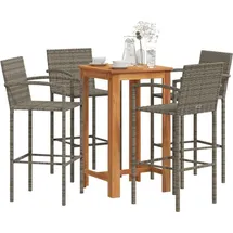 vidaXL Gartenbar-Set 5-tlg. Grau