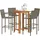 vidaXL Gartenbar-Set 5-tlg. Grau
