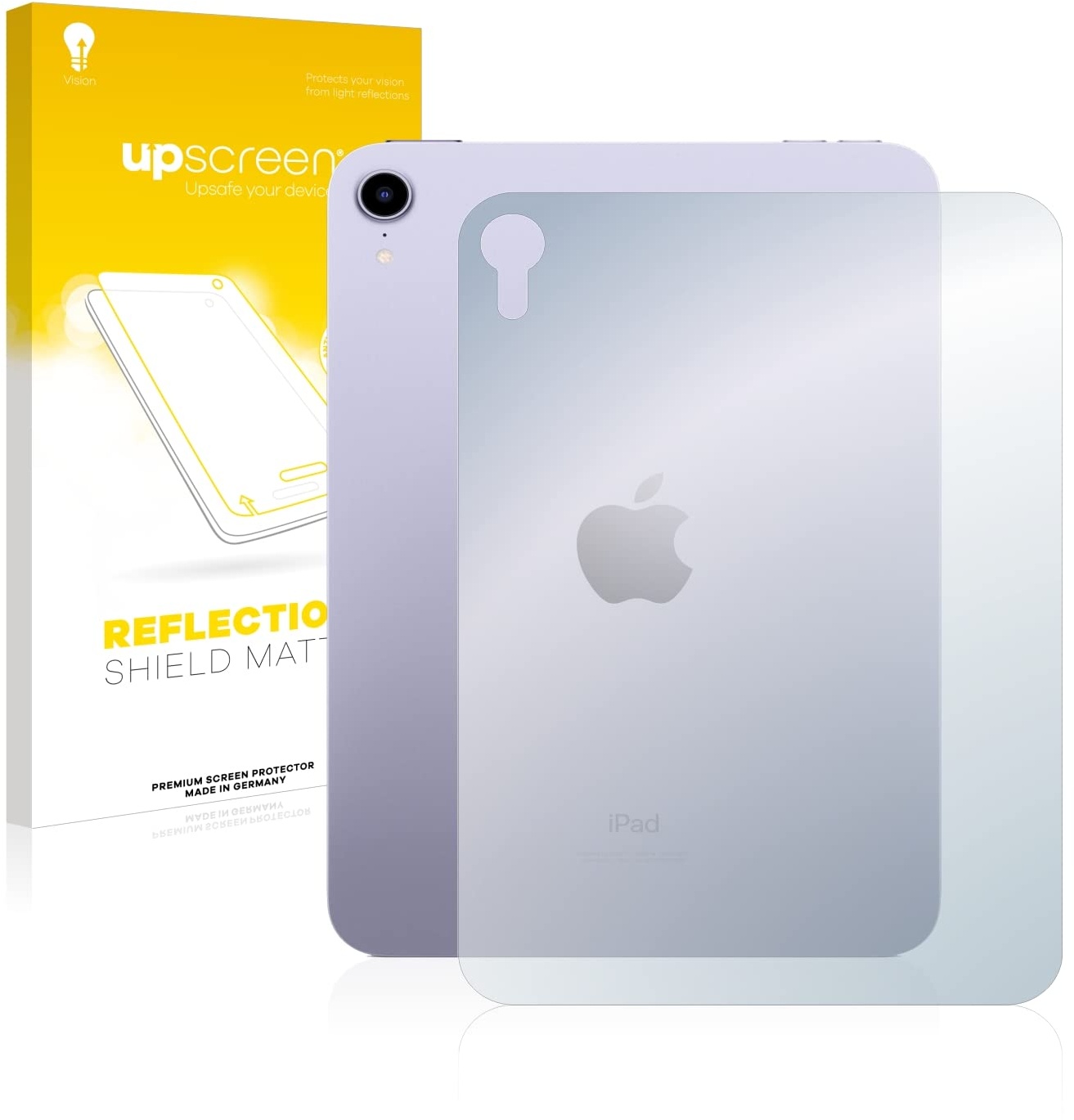 upscreen Entspiegelungs-Schutzfolie für Apple iPad Mini 6 WiFi 2021 (Rückseite, 6 Gen.) Displayschutz-Folie Matt [Anti-Reflex, Anti-Fingerprint]