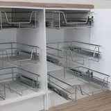 MonsterShop 6 x Ausziehbare Küchenschublade 50cm Breite Schränke