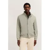 Bugatti Blouson "Regular Fit", Herren, Gr. 54, 130, moos, 100% Polyester, unifarben, regular fit, Bündchen, Jacken Blouson, mit Stehkragen & Stretch-Funktion