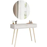lookway Schminktisch, Beige, Holzwerkstoff, 100x78x38 cm, Schlafzimmer, Schminktische
