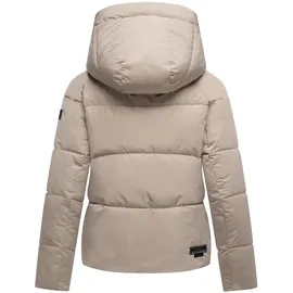 Navahoo Damen Winterjacke warme Steppjacke mit Abnehmbarer Kapuze Frostherz XIV Light Taupe Gr. XL - XL