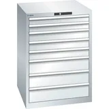 LISTA Schubladenschrank 36x36E, (BxTxH) 717x725x1000mm, 8 Schubladen TK 200kg, lichtgrau, CODE Lock