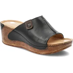 Schwarze Flip-Flops Armodo Keilschuhe, 39