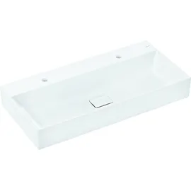 Hansgrohe Xevolos E Aufsatzwaschtisch, 2 Hahnlöcher, ohne Überlauf, SmartClean, 1000x480mm, mit Ablaufgarnitur, weiß,