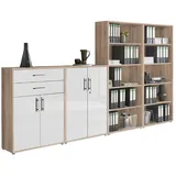 BMG Möbel Aktenschrank Tabor (Set 21, Büroschrank abschließbar mit Metallgriffen) Made in Germany beige