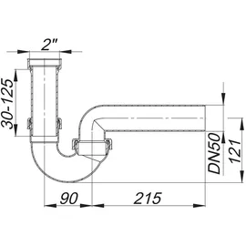 Dallmer Röhren-Siphon 100/0 Siphon