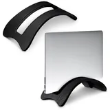 Kalibri Laptop Ständer Notebook Stand - Halterung aus Holz 3X Silikoneinsatz für MacBook Air/Pro/Pro Retina/Tablet iPad - Eichenholz Schwarz