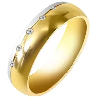 AKZENT Partnerring Lou, langlebig, Damen Ring silberfarben 52