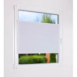 Sonnenschutz Plissee zum Klemmen weiß - Sichtschutz und Sonnenschutz für Fenster