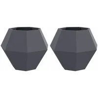 VidaXL Pflanzkübel 2 Stk 75 x 75 x 60