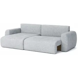 kaiser möbel Ecksofa Chenille mit Schlaffunktion 3-Sitzer Grau