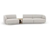 Micadoni Sofa Miley, modular 3-Sitzer grau