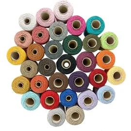 BooGardi Makramee Garn 100% Baumwolle · Farbe: Creme · Größe: 3mm x 200m
