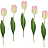 Kunstblume »Real Touch Tulpen«, 5er Set künstliche Tulpenknospen, Kunstblumen, Stielblume, rosa