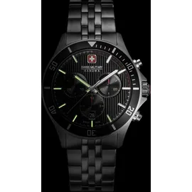 Swiss Military Flagship Heritage Chrono Silber/Schwarz 42 mm SMWGI0007601