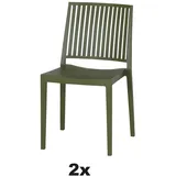 Siena Garden Stapelstuhl-Set Lane 2-teilig Olive