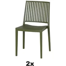 Siena Garden Stapelstuhl-Set Lane 2-teilig Olive